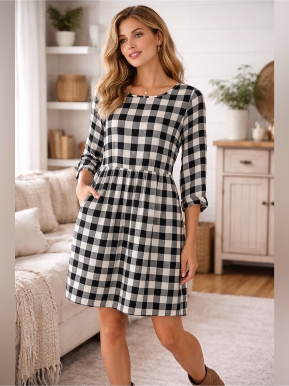 Women’s J.Jill Plaid Flannel Dress Size Small Perfect for Fall